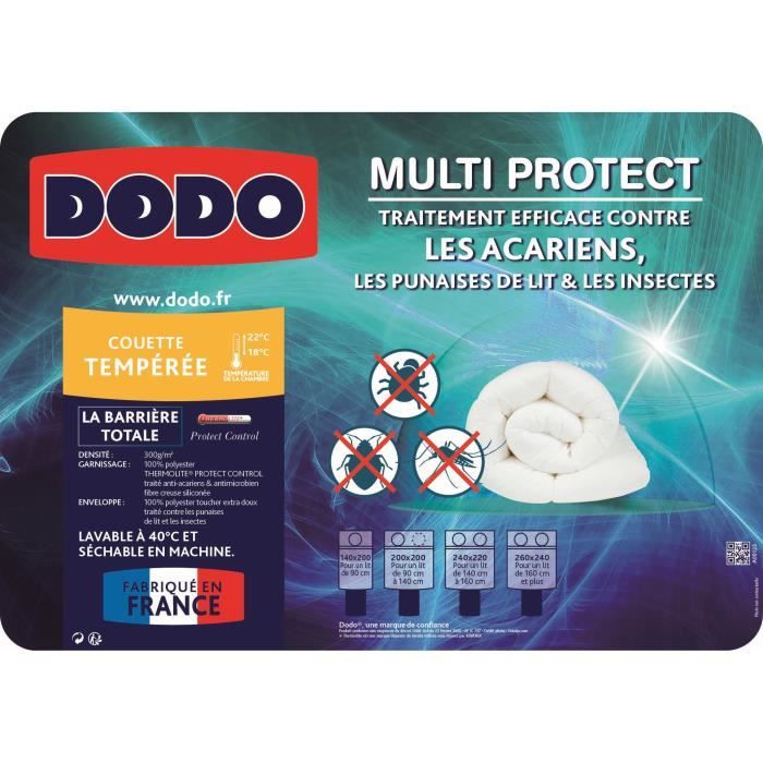 DODO Couette tempérée MULTIPROTECT - 200 x 200 cm