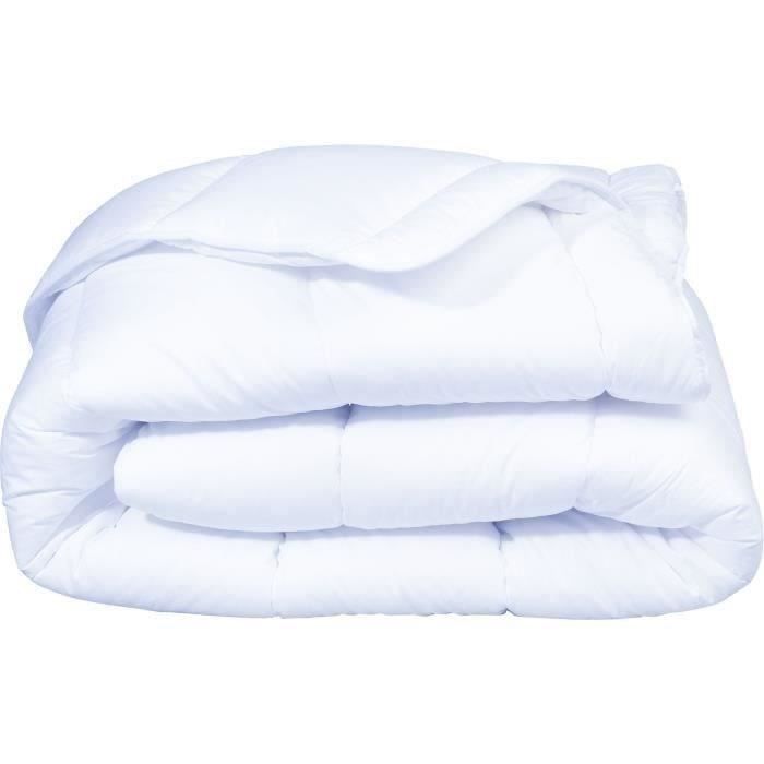 DODO Couette tempérée 300gr/m² anti-acarians VICTORIA 220x240 cm blanc