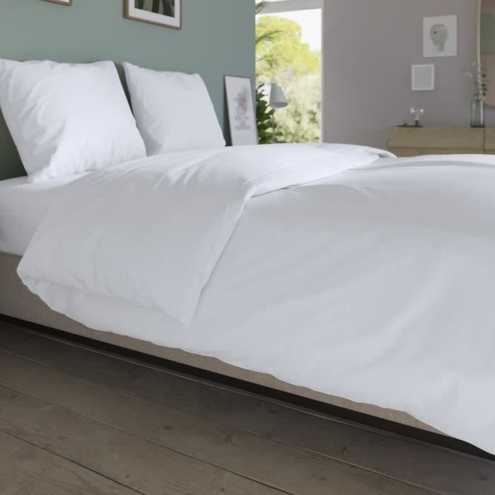 Housse de couette DODO - 240x220 cm - Coton - Antibactérien - Blanc