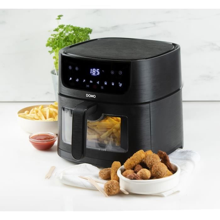 Friteuse a air chaud - DOMO - DO540FR - 6L - Ecran digital - 8 programmes - Deli-Fryer