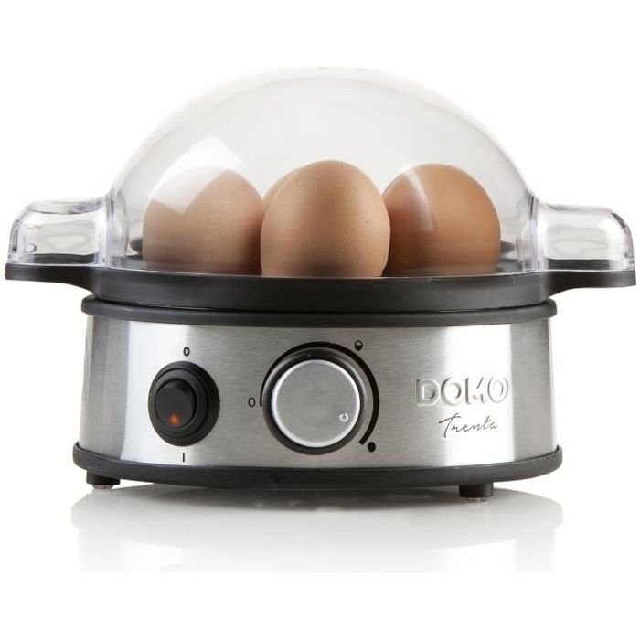 Cuiseur a oeufs DOMO - 400W DO9142EK - Indicateurs - Acier inoxydable - Jusqu'a 7 oeufs