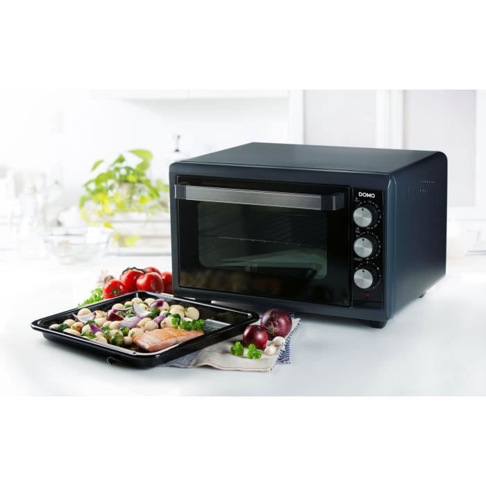 Mini four a convection - DOMO DO518GO - 38 L - Noir - 1300 W - Minuteur 90 min