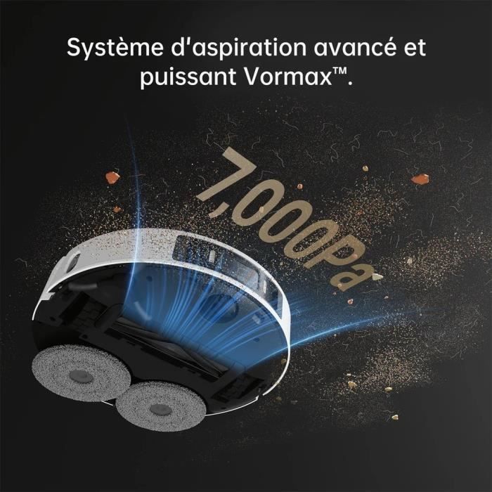 Aspirateur Robot Laveur DREAME L20 Ultra - Station de vidange - Autnomie 260 min - Puissance 7 000 Pa - Technologie MopExtend