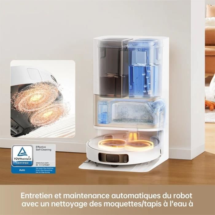 NEW Dreame L10s Pro Ultra Heat - Robot Aspirateur Laveur - Auto-Nettoyage Automatique des serpillieres - Aspiration de 7 000 Pa