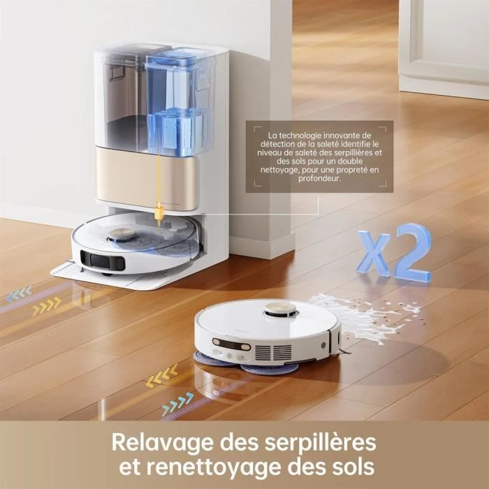 NEW Dreame L10s Pro Ultra Heat - Robot Aspirateur Laveur - Auto-Nettoyage Automatique des serpillieres - Aspiration de 7 000 Pa