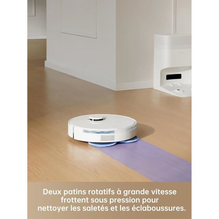 NEW DREAME L10sPlus - Robot Aspirateur Laveur avec Vidage Automatique - 5200 mAh - Aspiration de 7000 Pa - Sacs de 4L