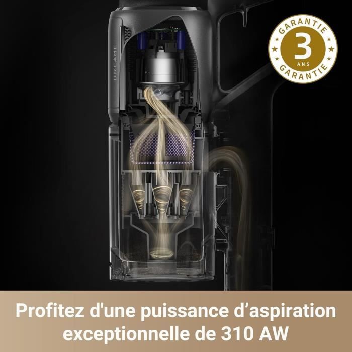 NEW DREAME Z30 - Aspirateur Balai sans Fil - Puissance 310 AW - Autonomie 90 Min - Technologie de Détection de Poussiere