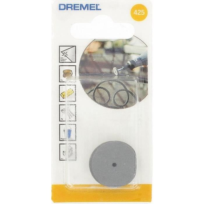 Lot de 4 disques émeri DREMEL 425 pour polissage Ø 22,5mm