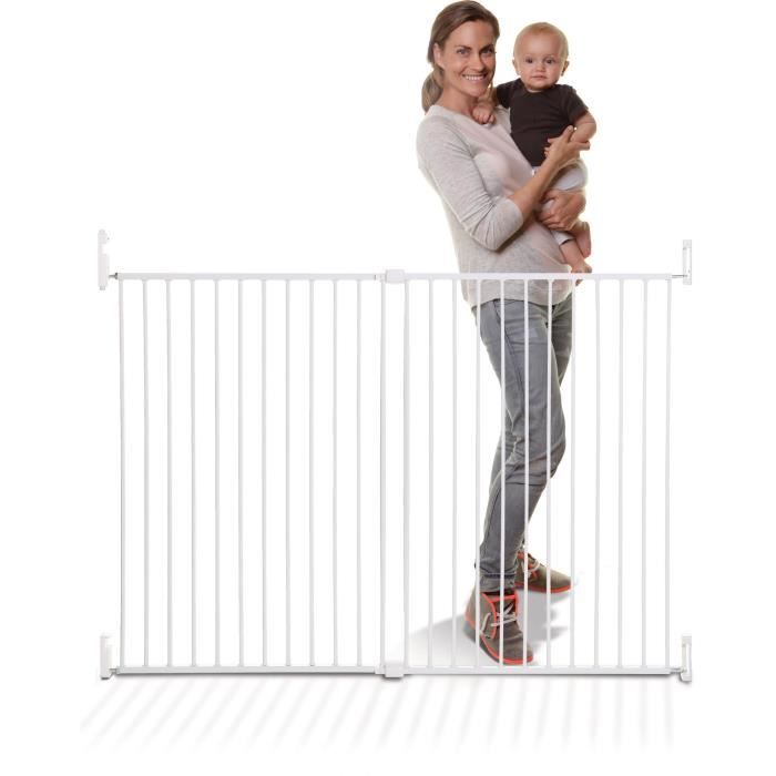 Dreambaby Barriere de sécurité Broadway Gro-Gate Extra-Large et Extra-Grande (pour 76 - 134 cm), blanc