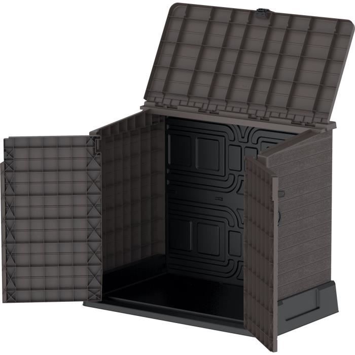 Armoire de rangement Duramax StoreAway pour 2 poubelles - 850L - Marron