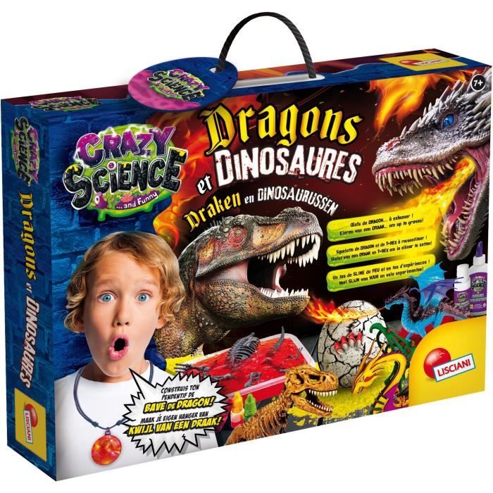 Crazy Science - loisirs créatifs - Dragons et Dinosaures a construire - LISCIANI