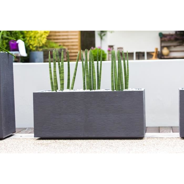 EDA Jardiniere Graphit - 99,5 x 39 x 43 cm - 97,6 L - Gris anthracite