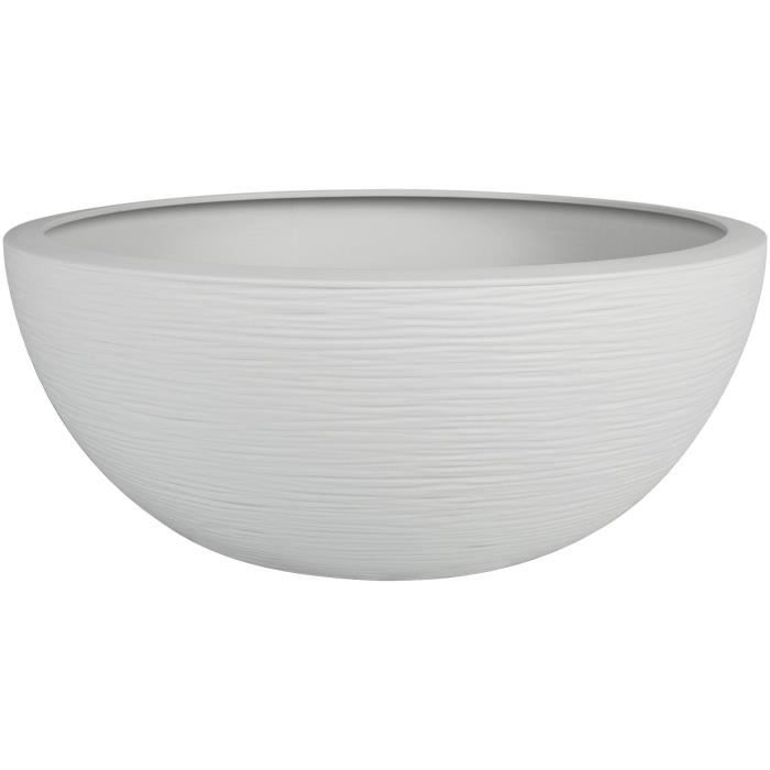 Pot de fleur EDA Plastique Rond Graphit Up Blanc cérusé Ø 40 cm 14,9 L