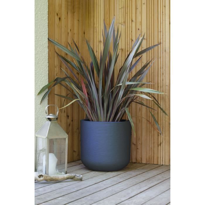 Pot de fleurs - EDA PLASTIQUE - Graphit'Up - 50 cm - 67 L - Gris anthracite