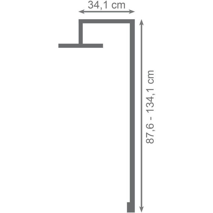 Colonne de douche avec robinetterie Thermostatique - EDOUARD ROUSSEAU - DODDY - Laiton brossé