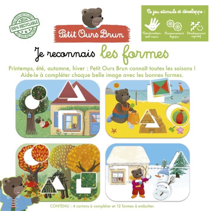 Jeu d'apprentissage - EDUCA - Je Reconnais Les Formes - Petit ours brun