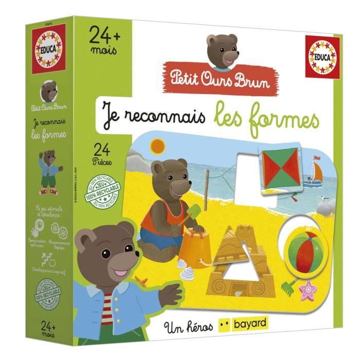 Jeu d'apprentissage - EDUCA - Je Reconnais Les Formes - Petit ours brun