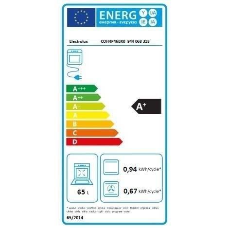 Four multifonction Pyrolyse - chaleur tournante pulsée ELECTROLUX COH4P46BX0 - Porte froide - 45 recettes préprogrammées