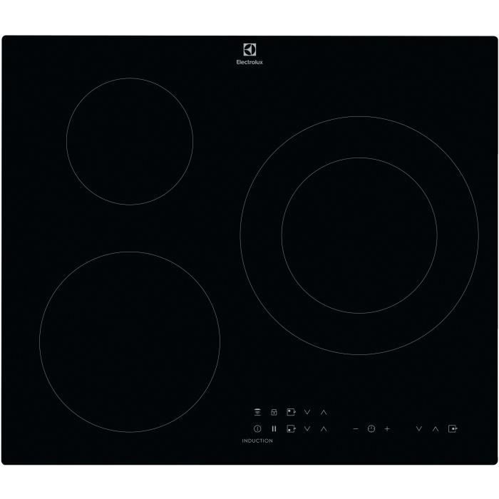 Table de cuisson a induction - ELECTROLUX - 3 feux - 60 cm - CIT60331CK - Noir