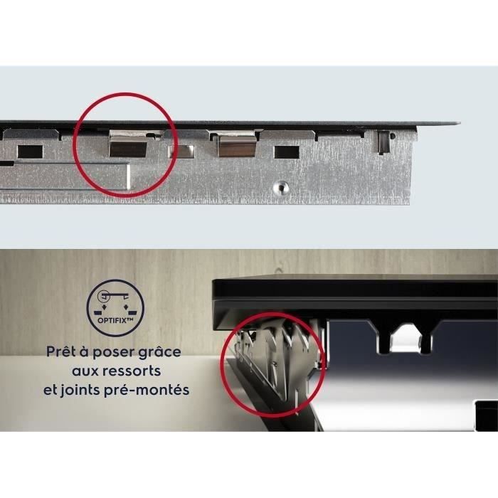 Table de Cuisson Induction ELECTROLUX - 4 foyers - Zones modulables - FlexiBridge Série 600 - Mode chef - L60 x P52 - EIV654