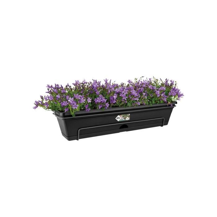 ELHO Balconniere Green Basics Allin1 50 - Extérieur & Balcon - L 25,7 x W 47,3 x H 16,7 cm - Vivre noir