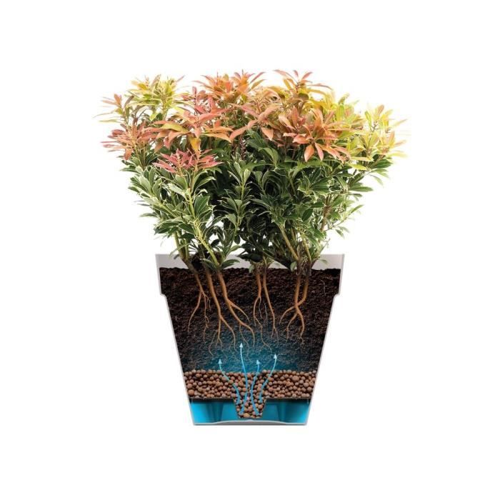 ELHO Loft Urban Pot de fleurs rond Haut 42 - Noir - Ø 42 x H 56 cm - extérieur - 100% recyclé