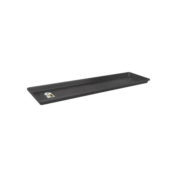 ELHO Soucoupe pour balconniere Green Basics 80 - Extérieur & Balcon - Ø 77,3 x H 2,4 cm - Vivre noir