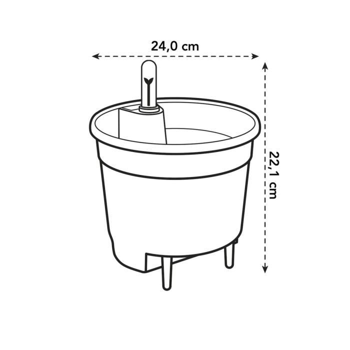 Self-watering Insert 24 living noir