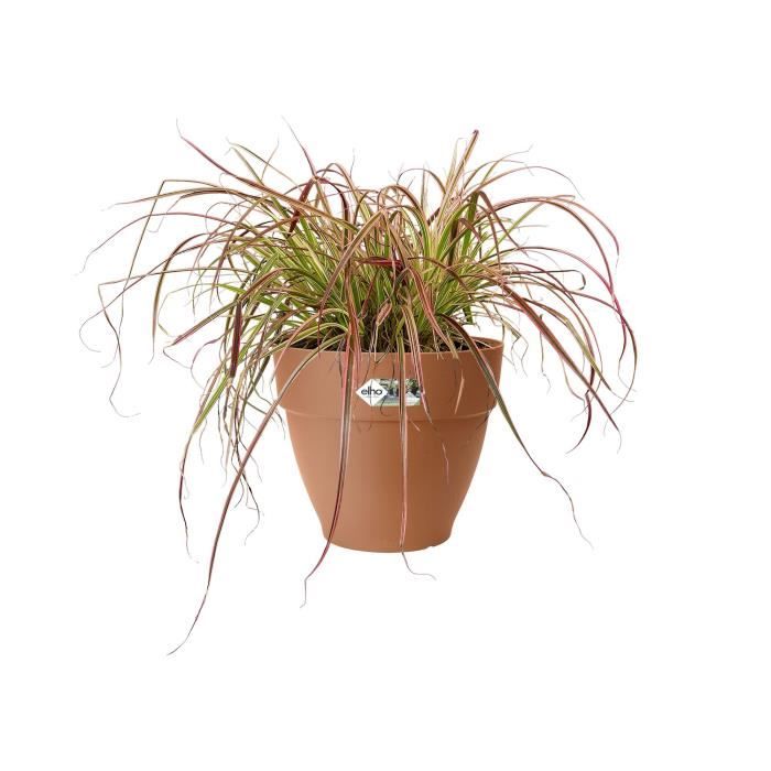 Elho Vibia Campana Bac a fleurs Rond 55 - Marron - Ø 55 x H 47 cm - extérieur - 100% recyclé