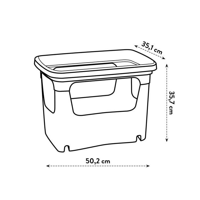 ELHO - Pot de fleurs -  Green Basics Stack & Grow Large - Leaf Green - Extérieur - L 35.1 x W 50.9 x H 35.7 cm