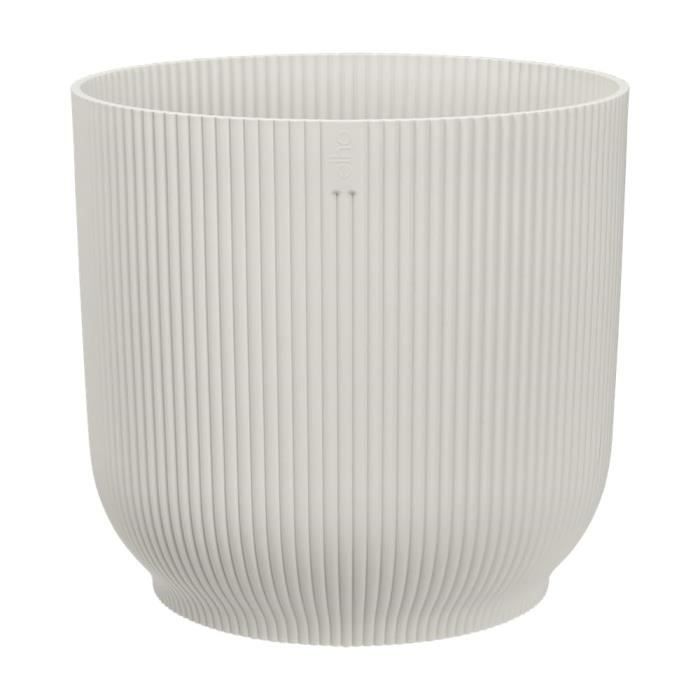 ELHO Vibes Fold Pot de fleurs rond Roues 35 - Blanc - Ø 35 x H 32 cm - intérieur - 100% recyclé