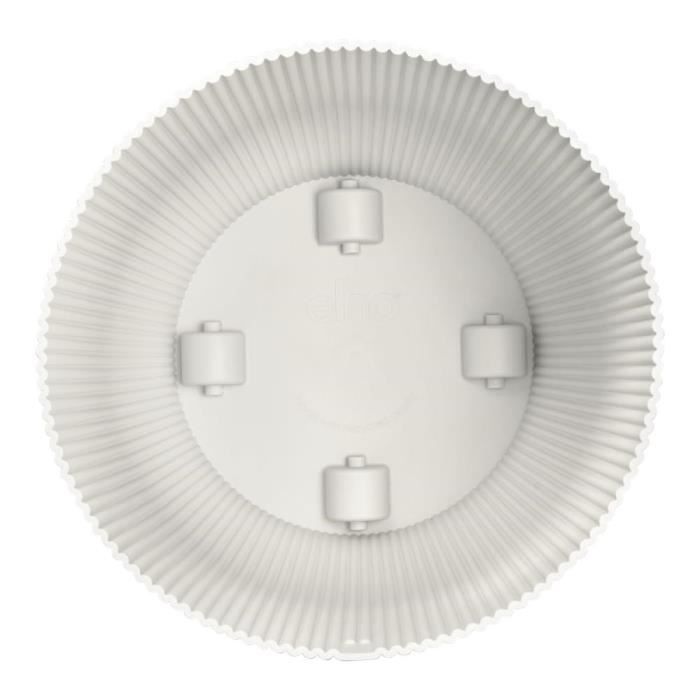 ELHO Vibes Fold Pot de fleurs rond Roues 35 - Blanc - Ø 35 x H 32 cm - intérieur - 100% recyclé