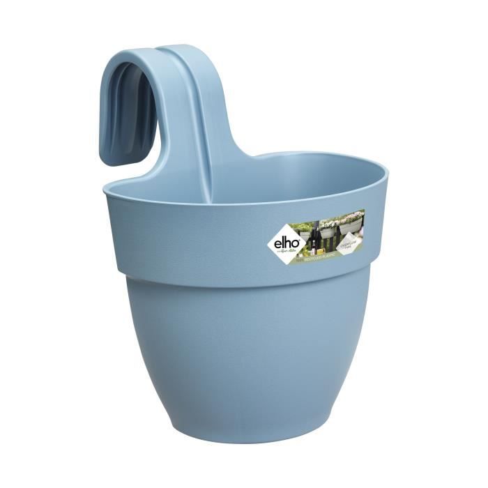 ELHO - Pot de fleurs -  Vibia Campana Easy Hanger Small - Bleu Vintage - Balcon extérieur - L 24.1 x W 20.5 x H 26.5 cm