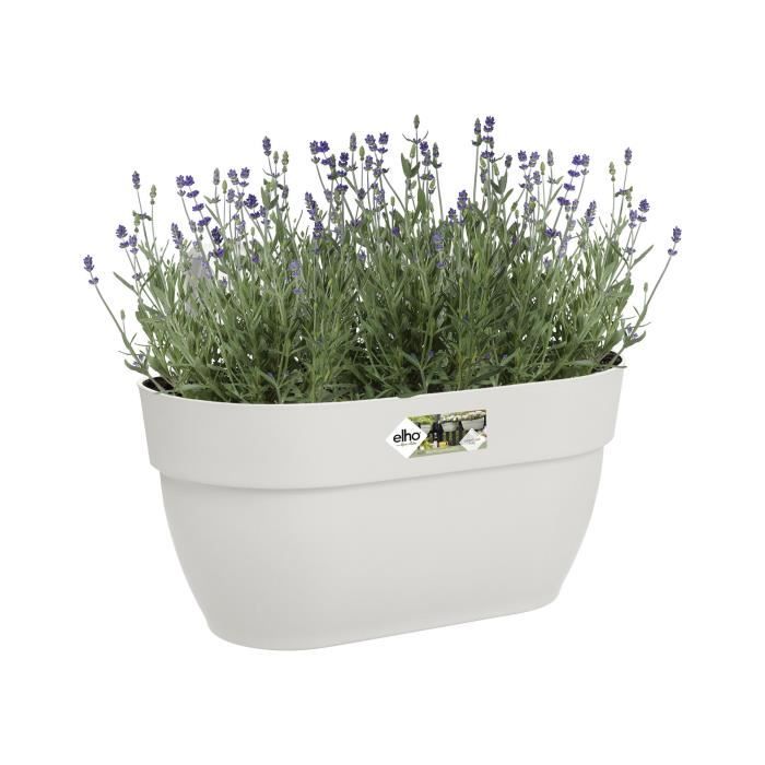 Pot de fleurs ELHO Vibia Campana Easy Hanger Medium - Blanc Soie - Balcon extérieur - L 24.1 x W 36 x H 26.5 cm