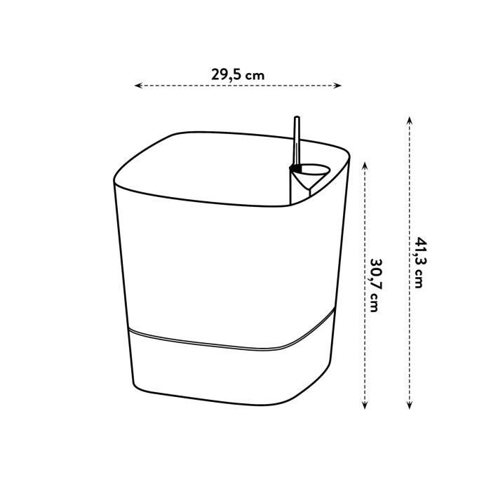 Pot de fleur Elho Plastique Carré Greensense Aqua Care Vert Jungle 29,5 x 29,5 x H 30,2 cm 15 L