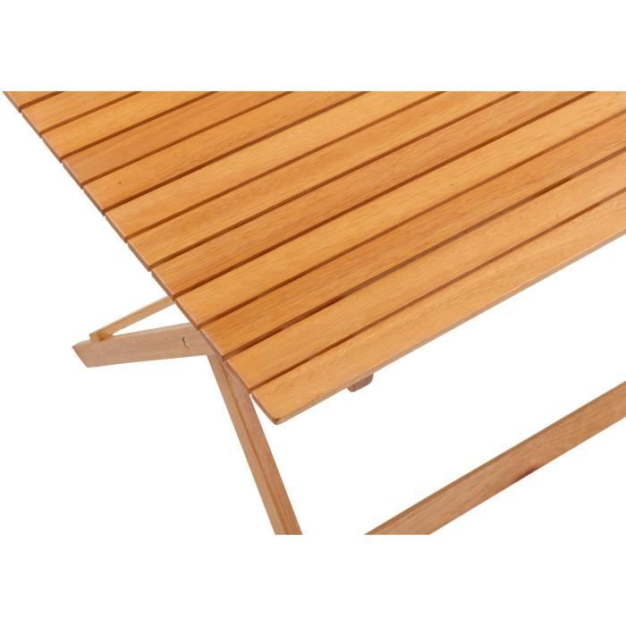 Ensemble repas de jardin en bois d'eucalyptus FSC - 4 personnes