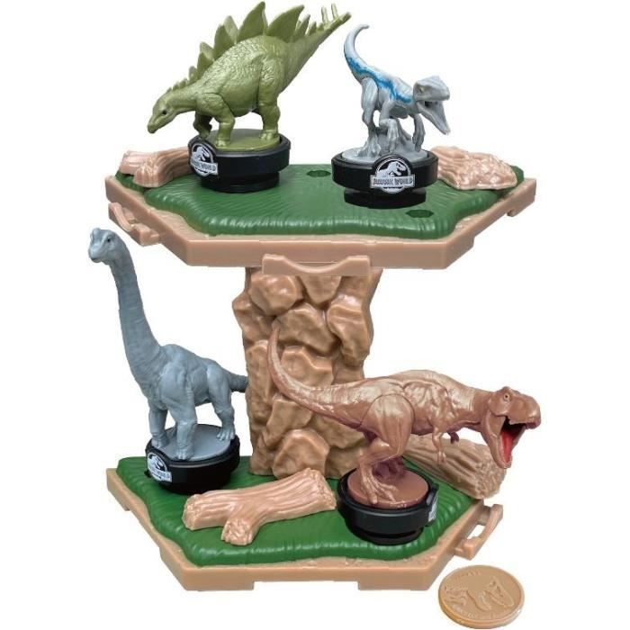 Jeu d'Équilibre - EPOCH GAMES - Jurassic World Island Quake - Dinosaures sur Plateforme, Dernier en Place Gagne !