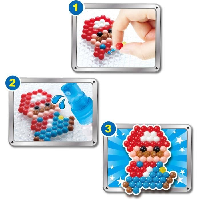 Le kit Super Mario - AQUABEADS - Perles qui collent avec de l'eau