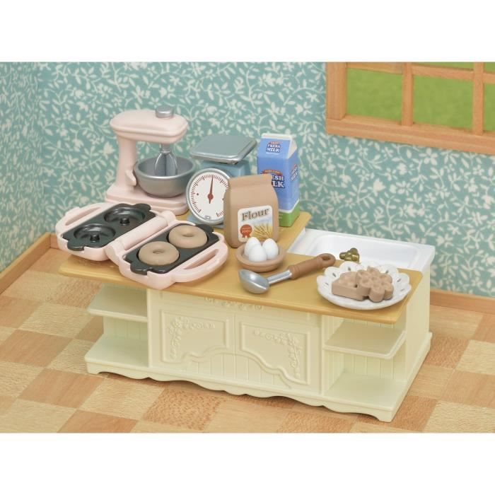 SYLVANIAN FAMILIES - Le meuble de cuisine et accessoires - Blanc - Chine - 3 ans et plus