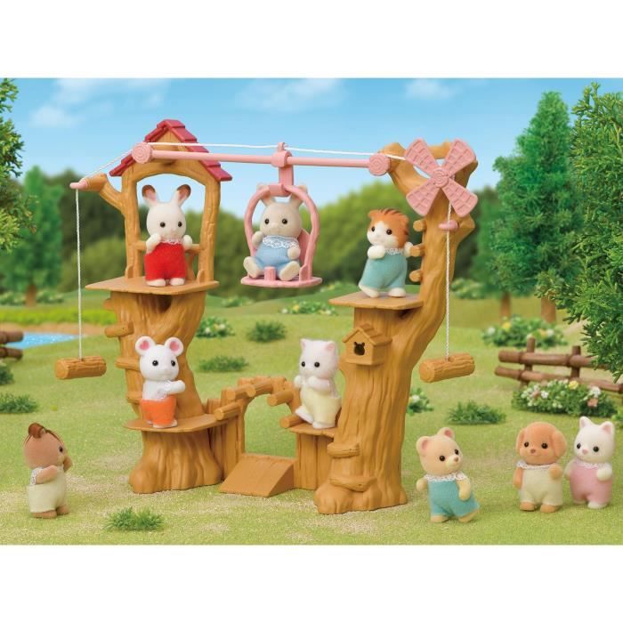 Figurine miniature - SYLVANIAN FAMILIES - La tyrolienne des bébés - Henry le bébé lapin creme - Multicolore