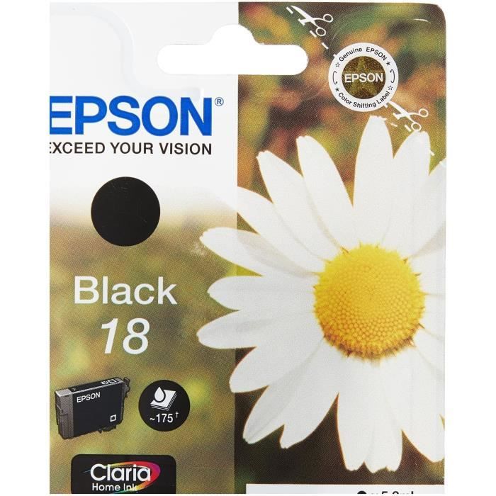 EPSON Cartouche d'encre T1801 Noir - Pâquerette (C13T18014012)