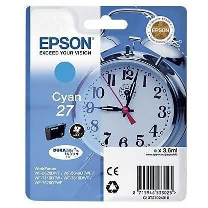 EPSON Cartouche d'encre T2702 Cyan - Réveil (C13T27024012)