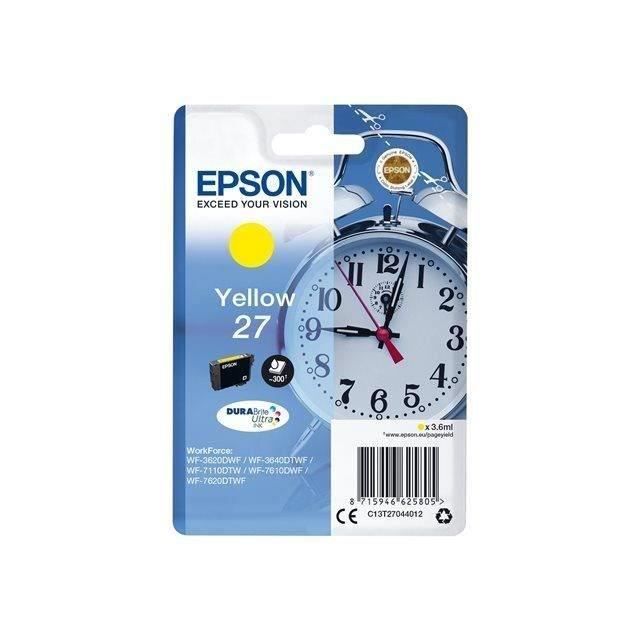 EPSON Cartouche d'encre T2704 Jaune - Réveil (C13T27044012)