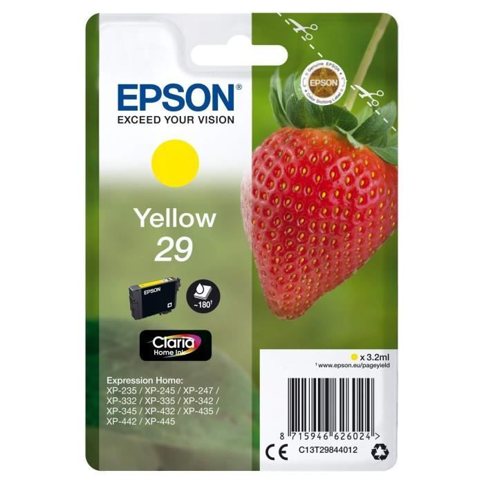 EPSON Cartouche d'encre T2984 Jaune - Fraise (C13T29844012)