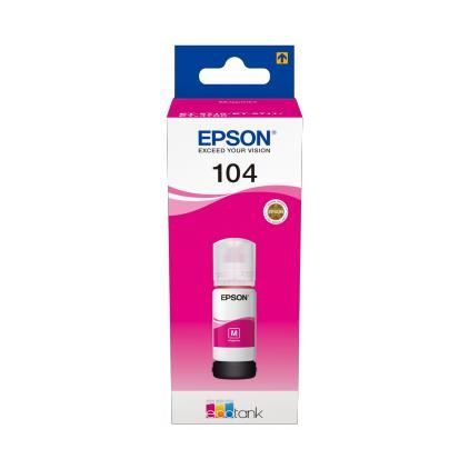 EPSON Kit de Remplissage d'Encre Epson EcoTank 104 - Magenta - Jet d'encre - 7500 Pages - 1 Unit(s) (C13T00P340)