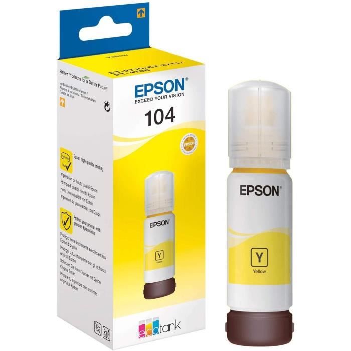 Cartouche d'encre Epson ECOTANK 104 JAUNE