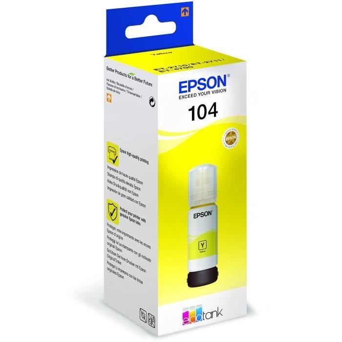 Cartouche d'encre Epson ECOTANK 104 JAUNE