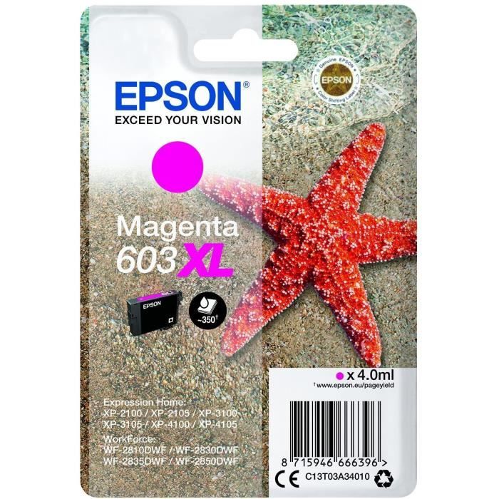 EPSON Cartouche d'encre 603 XL Magenta - Etoile de mer (C13T03A34010)