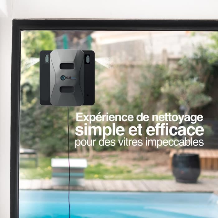 Robot Lave-vitres EZICLEAN Windobot S6 ULTRA - Rapide, Puissant et Silencieux - 2 diffuseurs automatiques pour un nettoyage efficace