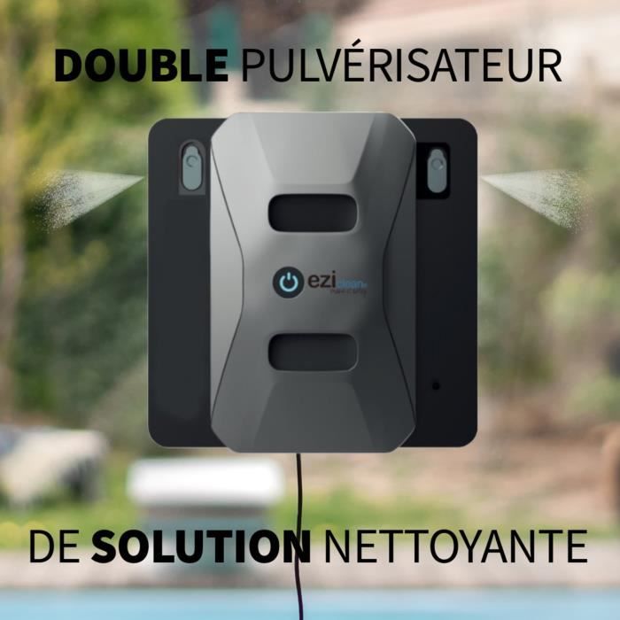 Robot Lave-vitres EZICLEAN Windobot S6 ULTRA - Rapide, Puissant et Silencieux - 2 diffuseurs automatiques pour un nettoyage efficace